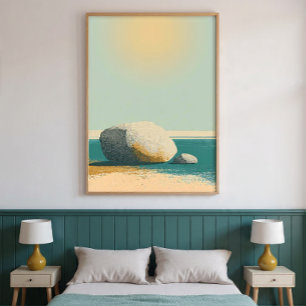 Arte de pared de piedra mínima para decoración de