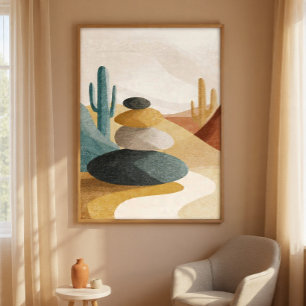 Arte de pared de pila de piedra del desierto para 