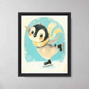 Arte de pared de pingüino bebé lindo Impresión en