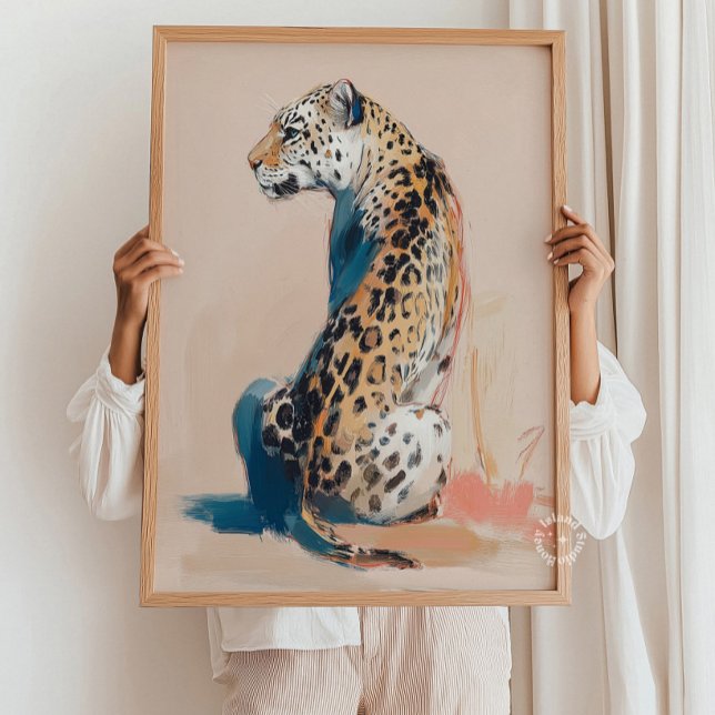 Arte de pared de pintura de leopardo guepardo Safa (Cheetah Leopard Painting Wall Art Painting Safari)