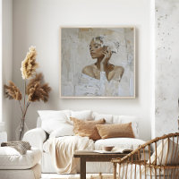 Arte de pared de pintura de retrato moderno de mod