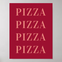 Arte de pared de Pizza Pizza, cartel de dormitorio