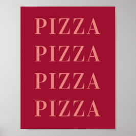 Arte de pared de Pizza Pizza, cartel de dormitorio