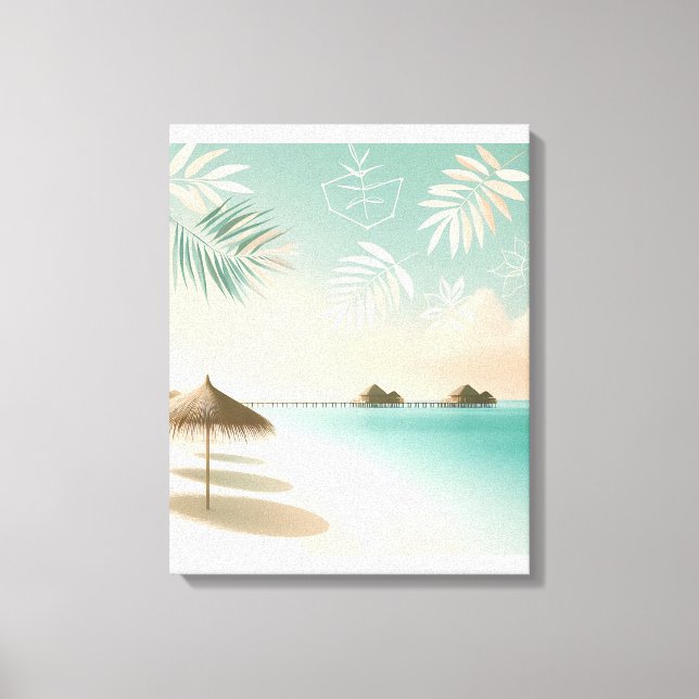 Arte de pared de playa tropical Impresión de vista (Anverso)