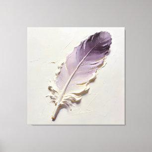 Arte de pared de pluma morada Impresión en lienzo