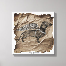 Arte de pared de poder de perro