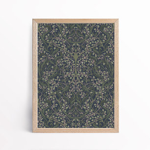 Arte de pared de póster botánico de Artes y Oficio