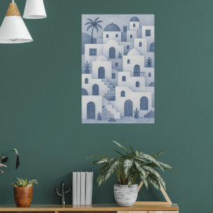 Arte de pared de pueblo mediterráneo – Encanto cos