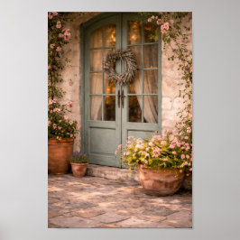 Arte de pared de puerta de campo francés