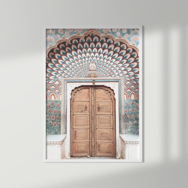 Arte de pared de puerta marroquí Terracotta & Teal (Subido por el creador)