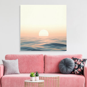 Arte de pared de puesta de sol: lienzo de paisaje