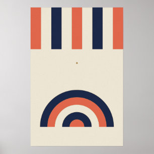 Arte de pared de rayas Neo Deco en negrita