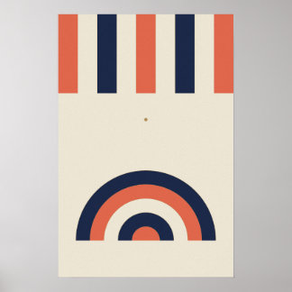 Arte de pared de rayas Neo Deco en negrita