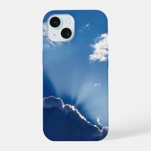 Arte de pared de rayos de sol cielo azul minimalis