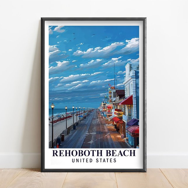 Arte de pared de Rehoboth Beach - Impresión del pa (Subido por el creador)