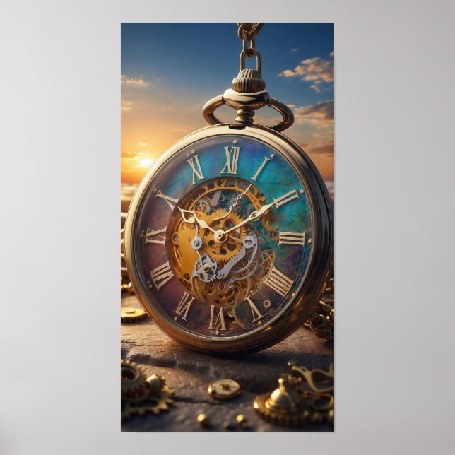 arte de pared de reloj viejo (Frente)