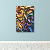 Arte de pared de remolinos de cartón 3D - Quilling