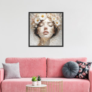 Arte de pared de retrato femenino de lujo moderno