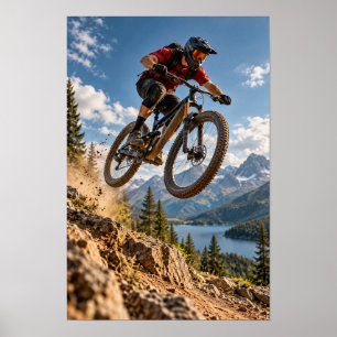Arte de pared de salto en bicicleta de montaña – M