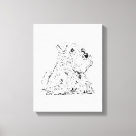 Arte de pared de Schnauzer miniatura – Minimalista