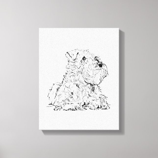 Arte de pared de Schnauzer miniatura – Minimalista (Anverso)