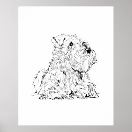 Arte de pared de Schnauzer miniatura – Minimalista
