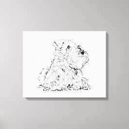 Arte de pared de Schnauzer miniatura – Minimalista