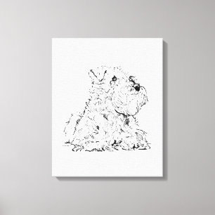 Arte de pared de Schnauzer miniatura – Minimalista