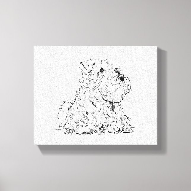 Arte de pared de Schnauzer miniatura – Minimalista (Anverso)