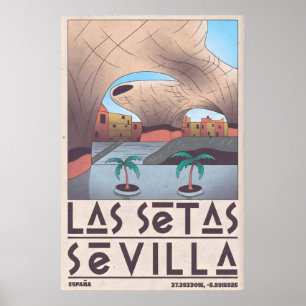 Arte de pared de Sevilla Arco de arenisca y palmer