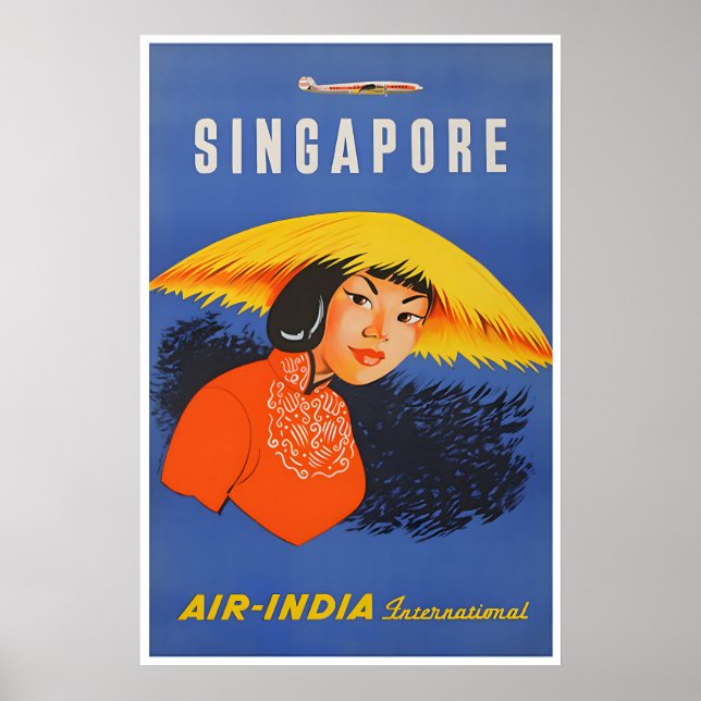 Arte de pared de Singapur Póster de viaje Impresió (Frente)