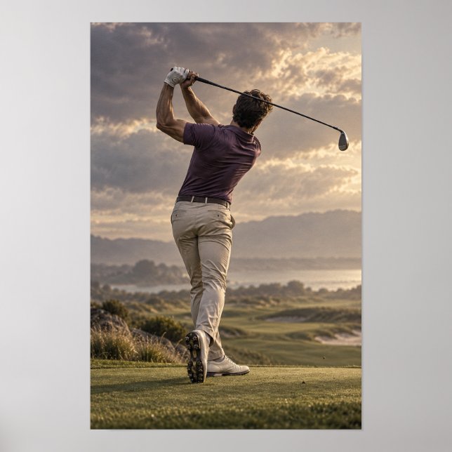 Arte de pared de swing de golf – Golf dramático (Frente)