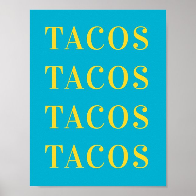 Arte de pared de Tacos, Póster para dormitorio, Ap (Frente)
