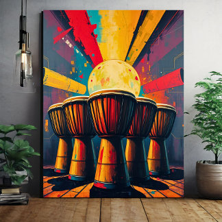 Arte de pared de tambores africanos - Audaz Resume