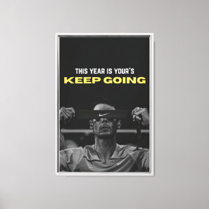 Arte de pared de tela motivacional - Blanco y negr