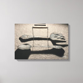 Arte de pared de tenedor y cuchara
