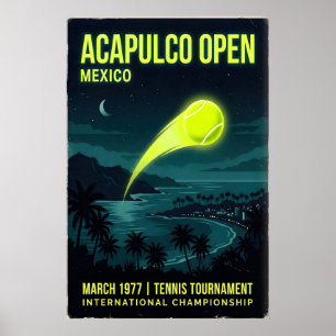 Arte de pared de tenis Abierto de Acapulco, cielo 