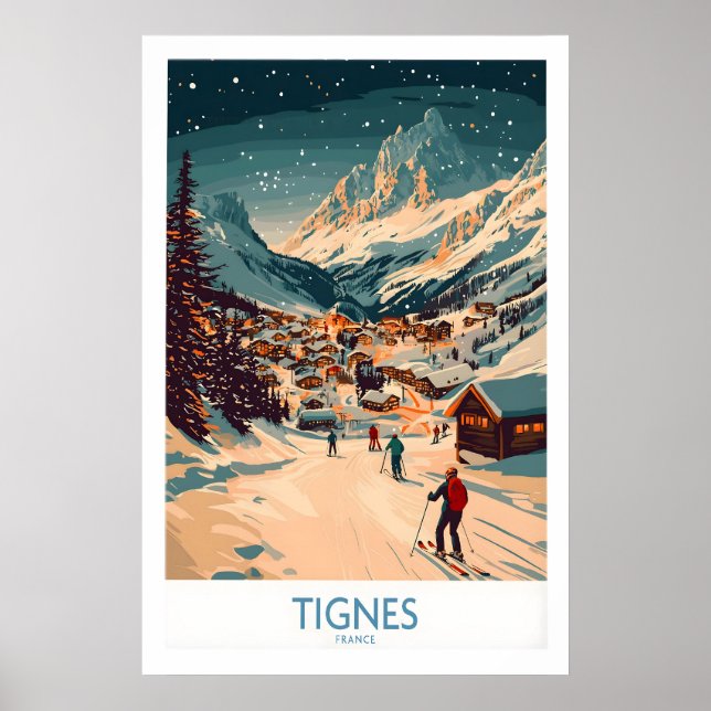 Arte de pared de Tignes Póster de esquí 1 (Frente)