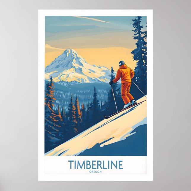 Arte de pared de Timberline Poster de esquí 1 (Frente)