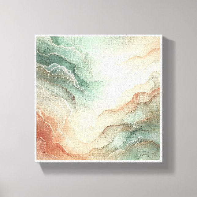 Arte de pared de tinta de alcohol abstracto de luj (Anverso)