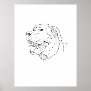 Arte de pared de tinta de Labrador Retriever minim
