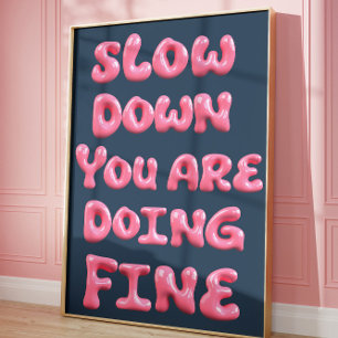 Arte de pared de tipografía burbuja rosa   Motivac
