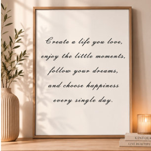 Arte de pared de tipografía de cita inspiradora mi