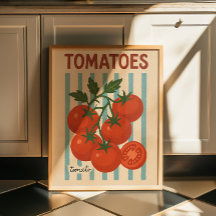 Arte de Pared de Tomate Vintage | Impresión Botáni