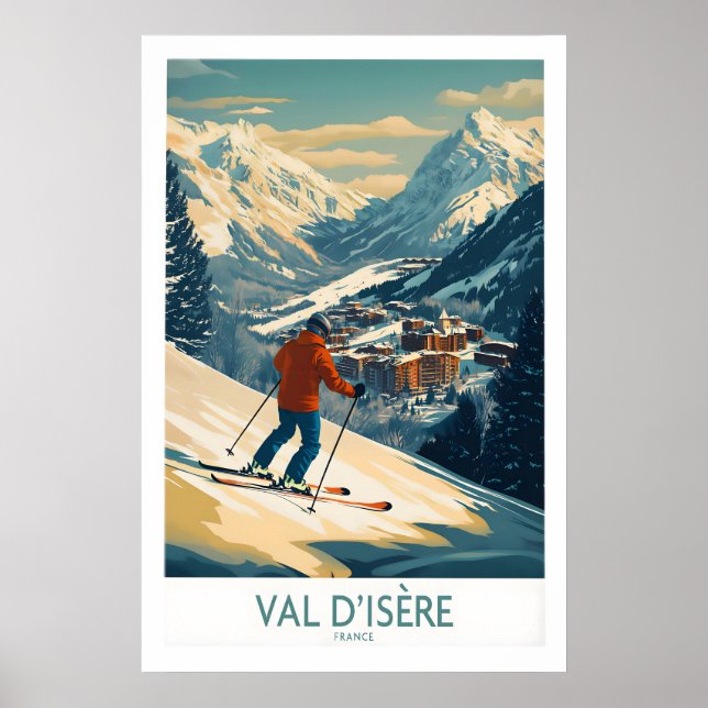 Arte de pared de Val-dIsère Póster de esquí 1 (Frente)