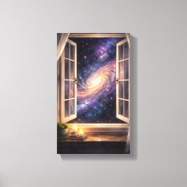 Arte de pared de ventana de galaxia