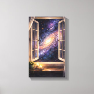 Arte de pared de ventana de galaxia
