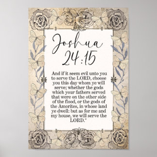 Arte de pared de versículo de la Biblia de Joshua