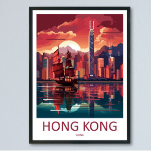 Arte de pared de viaje a Hong Kong Arte de pared d