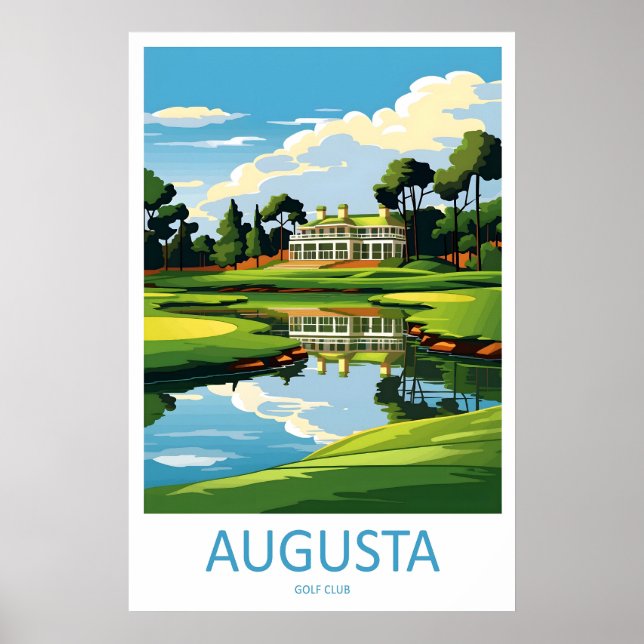 Arte de pared de viaje del campo de golf de August (Frente)
